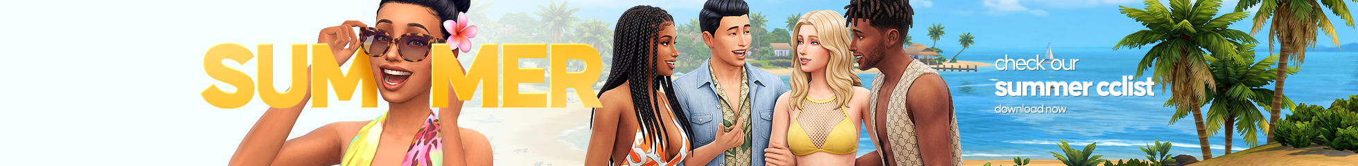 Sims 4 Summer CC - Discover the best Sims 4 Summer CC, featuring swimsuits, summer outfits, dresses, shorts, sandals, and beachwear. Download high-quality Sims 4 custom content to create bright, warm-weather looks with Maxis Match and realistic styles.