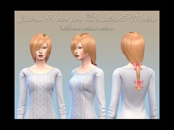 NotEgain Charm Hair for MalesFemales - The Sims 4 Custom Content