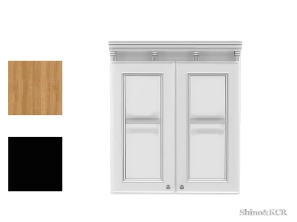 Kitchen Clive Cabinet with 2 Glassdoors - The Sims 4 Custom Content