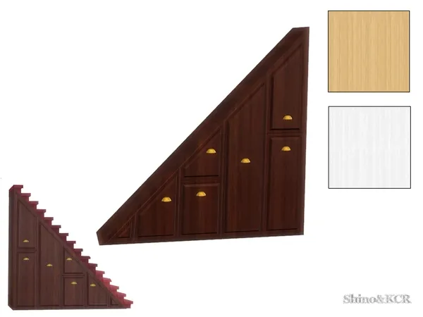Under The Stairs Dresser Wall Size 2 Printer - The Sims 4 Custom Content