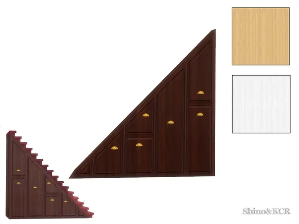 Under The Stairs Dresser for Wall Size 1 Printer - The Sims 4 Custom Content