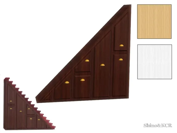 Under The Stairs Dresser for Wall Size 3 Printer - The Sims 4 Custom Content