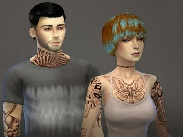 Mix Tattoos for Males Females - The Sims 4 Custom Content