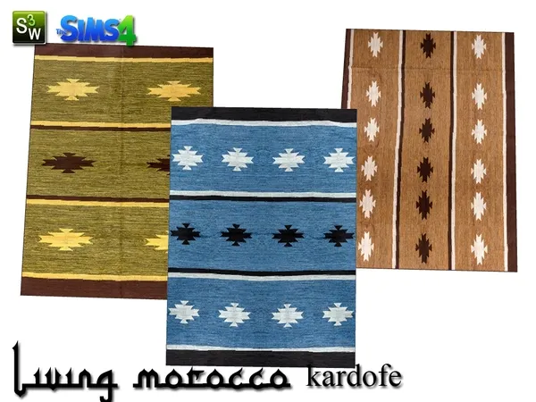 kardofe_Living Morocco_Rug2 - The Sims 4 Custom Content