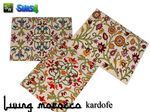 kardofe_Living Morocco_Rug - The Sims 4 Custom Content