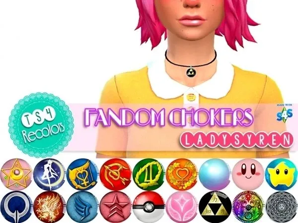 FANDOM CHOKERS - The Sims 4 Custom Content