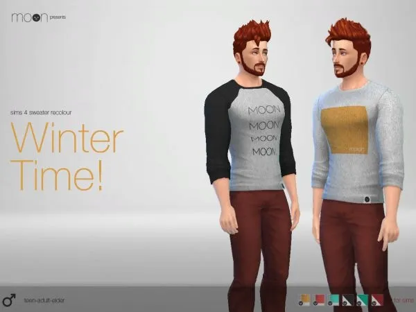 Winter Time Recolor de Suéter - The Sims 4 Custom Content