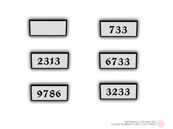House Number Plate Light Mesh - The Sims 4 Custom Content