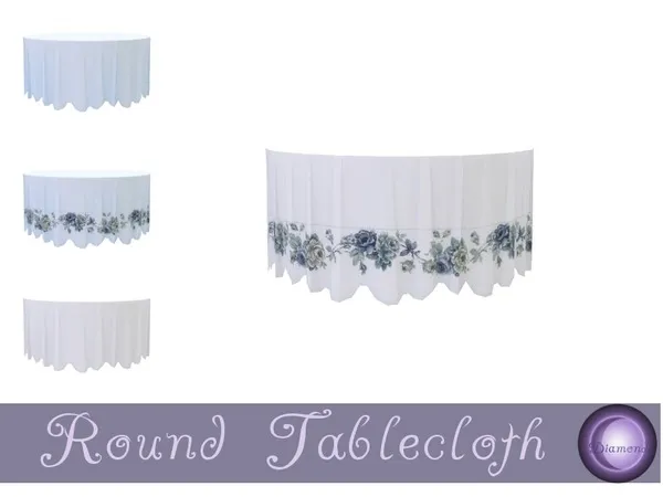 Round Tablecloth by thesimsresource - The Sims 4 Custom Content
