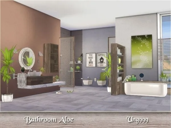 Bathroom Aloe - The Sims 4 Custom Content