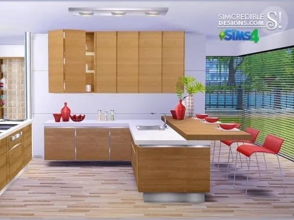Bechamel Kitchen - The Sims 4 Custom Content