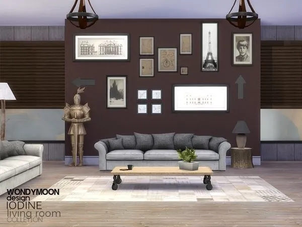 Iodine Living Room - The Sims 4 Custom Content