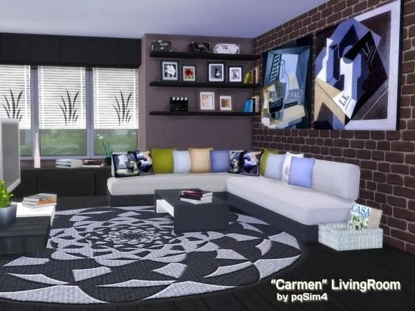 Sims 4 Carmen Living Room - The Sims 4 Custom Content