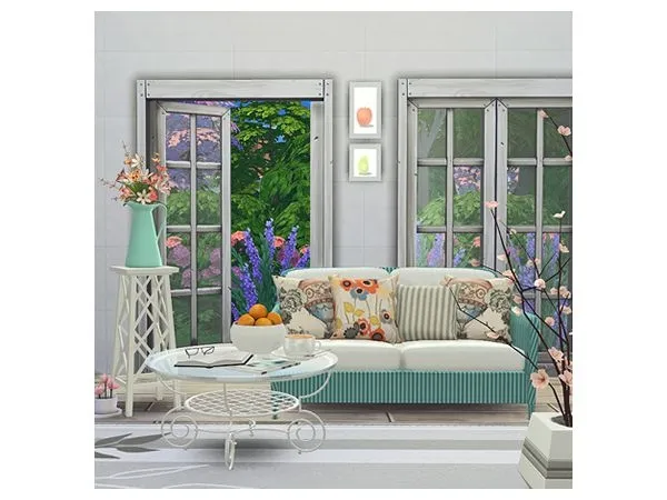 Summer Breeze Livingroom set - The Sims 4 Custom Content