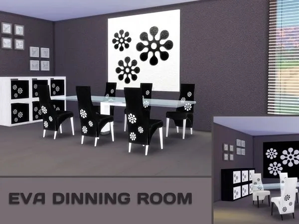 Dinning Room Eva - The Sims 4 Custom Content