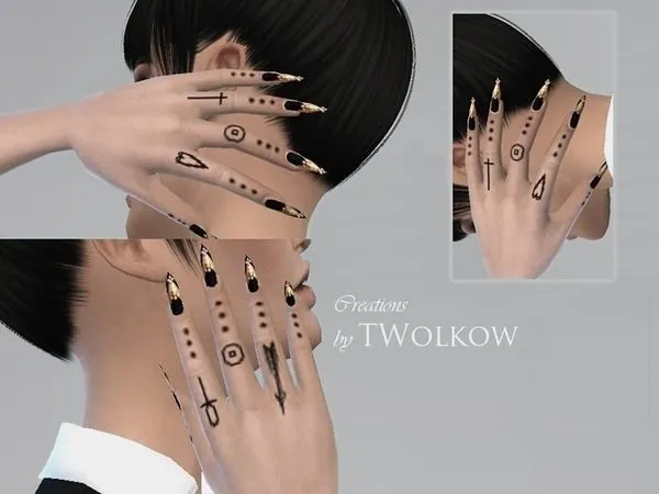 Mix Tattoo Conversion byTWolkow - The Sims 4 Custom Content