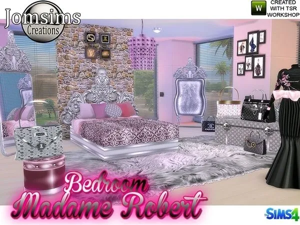 Madame robert Bedroom Baroque modern - The Sims 4 Custom Content