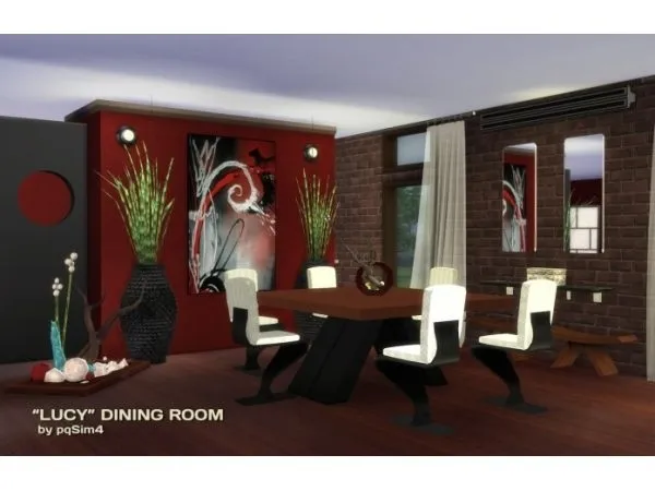 Lucy Dining Room - The Sims 4 Custom Content