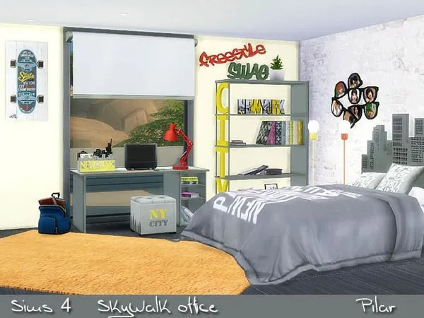 Skywalk Office - The Sims 4 Custom Content