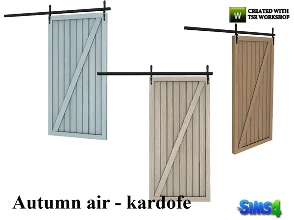 kardofe_Autumn air_Barn door by thesimsresource - The Sims 4 Custom Content