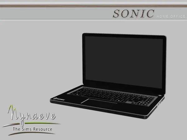 Sonic Laptop by thesimsresource - The Sims 4 Custom Content