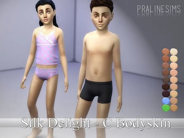 Silk Delight Kids Bodyskin - The Sims 4 Custom Content