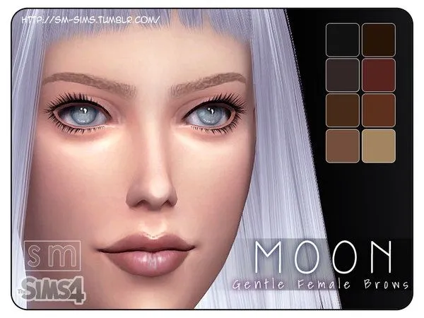 [ Moon ] Gentle Female Eyebrows - The Sims 4 Custom Content