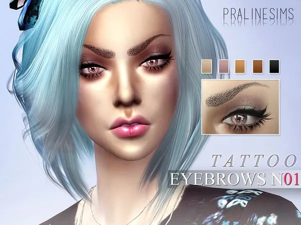 Tattoo Eyebrows N01 - The Sims 4 Custom Content