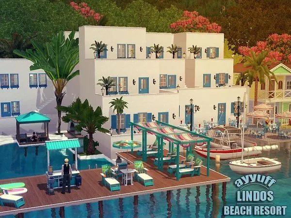 Lindos Beach Resort - The Sims 3 Custom Content