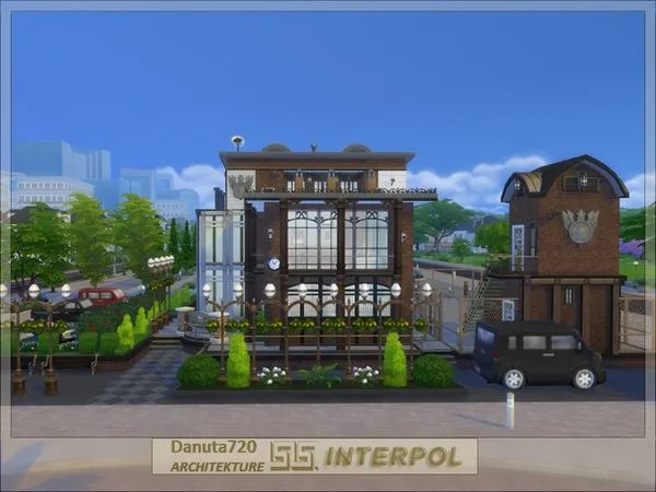 Maxis Match INTERPOL Police Station - The Sims 4 Custom Content