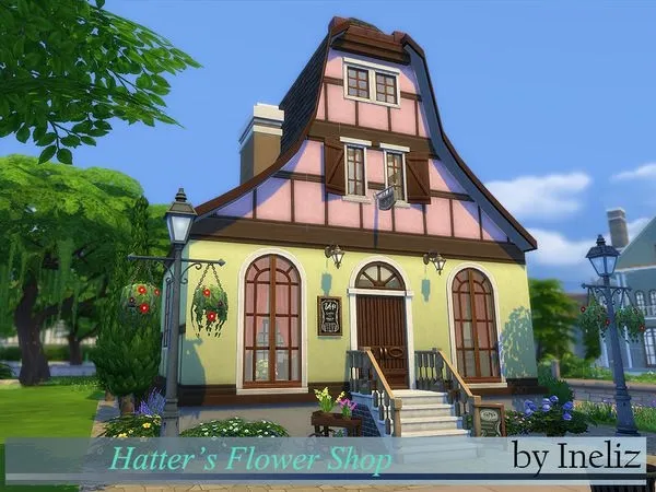 Maxis Match Hatter's Flower Shop - The Sims 4 Custom Content