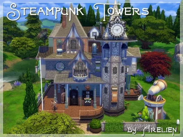 Maxis Match Steampunk Towers - The Sims 4 Custom Content
