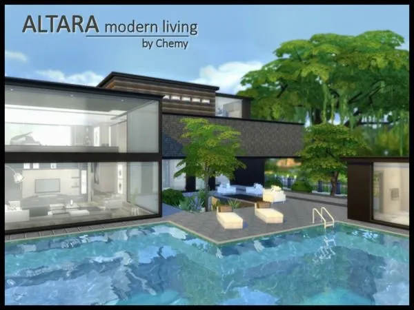Maxis Match Moderna ALTARA Living - The Sims 4 Custom Content