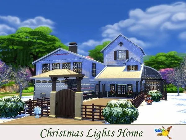 Maxis Match Casa evi Christmas Lights - The Sims 4 Custom Content