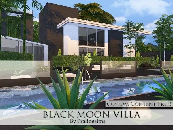 Maxis Match Black Moon Villa - The Sims 4 Custom Content
