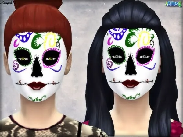 Dia De Los Muertos Inspired Makeup - The Sims 4 Custom Content