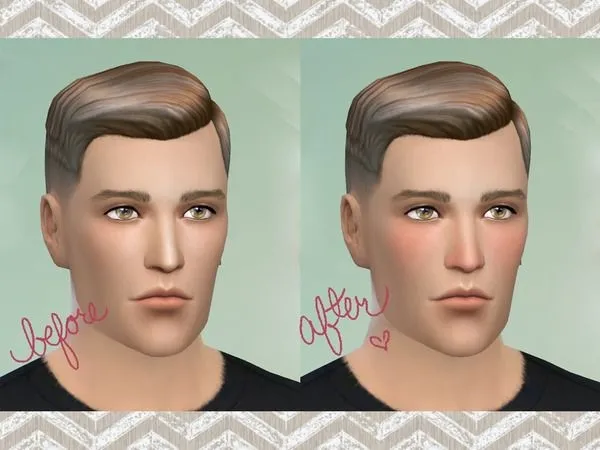 Rosy Cheeks and Nose Overlay - The Sims 4 Custom Content