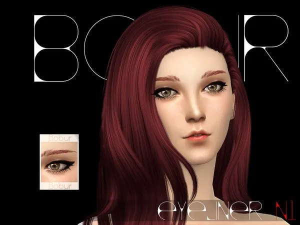 Bobur Eyeliner N1 - The Sims 4 Custom Content