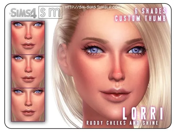 [ Lorri ] Ruddy Cheeks and Shine - The Sims 4 Custom Content