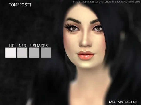 Lip Liner Set - The Sims 4 Custom Content