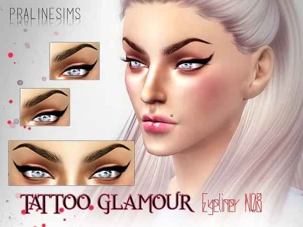 Tattoo Glamour Eyeliner N08 - The Sims 4 Custom Content