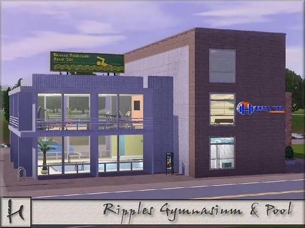 Ripples Gymnasium and Pool - The Sims 3 Custom Content