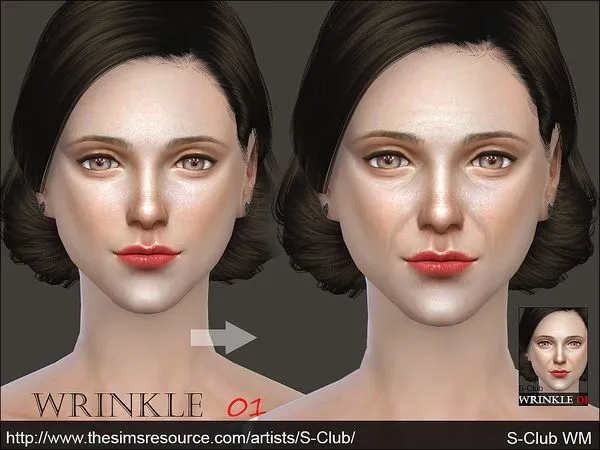 S Club WM Wrinkle 01 - The Sims 4 Custom Content