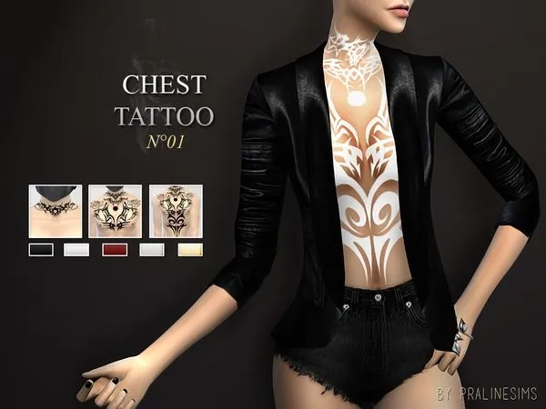 Mix Chest Tattoo N01 - The Sims 4 Custom Content