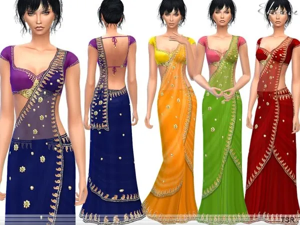 Saree 1 - The Sims 4 Custom Content