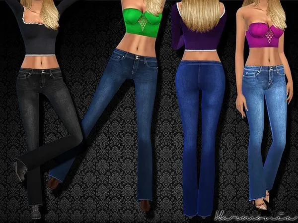 Jeans Girl Next Door Flared - The Sims 4 Custom Content