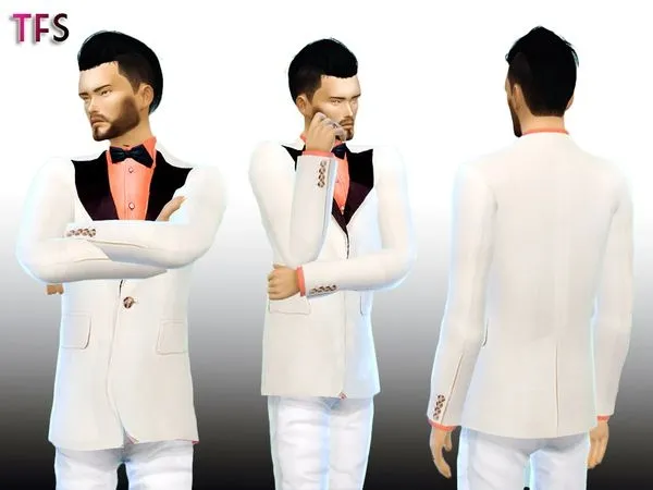 White Tuxedo - The Sims 4 Custom Content