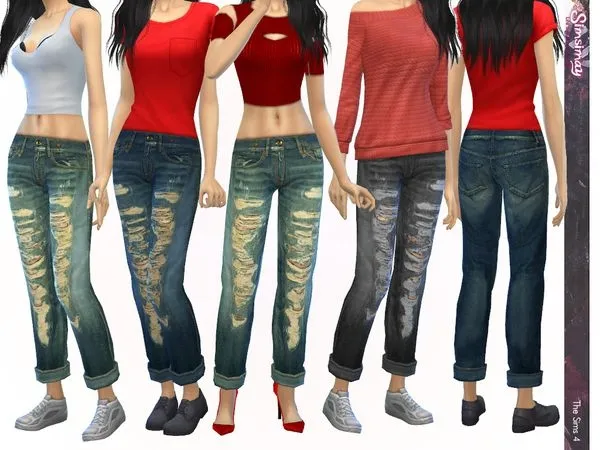 Jeans Casual Tomboy Boyfriend - The Sims 4 Custom Content