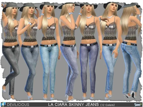 Jeans La Ciara Skinny - The Sims 4 Custom Content