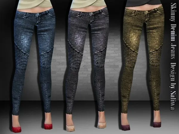 Jeans Skinny Denim - The Sims 4 Custom Content